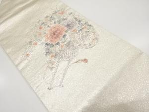 花車模様　刺繍　名古屋帯